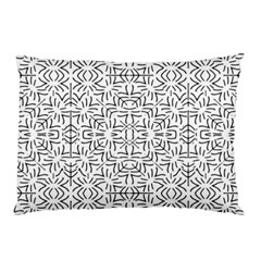 Black And White Ethnic Geometric Pattern Pillow Case (two Sides) by dflcprints