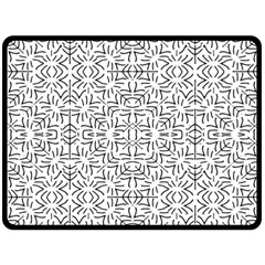 Black And White Ethnic Geometric Pattern Double Sided Fleece Blanket (large)  by dflcprints