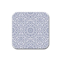 Radial Mandala Ornate Pattern Rubber Square Coaster (4 Pack)  by dflcprints