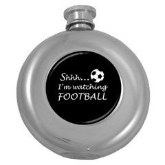 Football Fan  Round Hip Flask (5 Oz) by Valentinaart