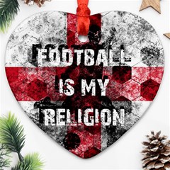 Football Is My Religion Heart Ornament (two Sides) by Valentinaart