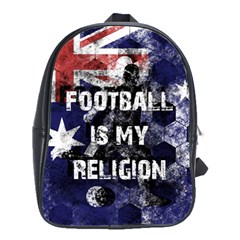 Football Is My Religion School Bag (large) by Valentinaart