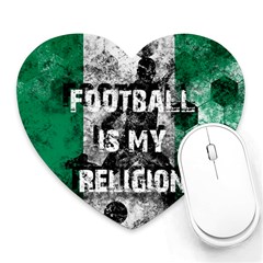 Football Is My Religion Heart Mousepads by Valentinaart