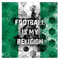 Football Is My Religion Large Satin Scarf (square) by Valentinaart