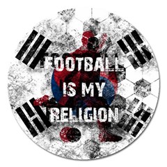 Football Is My Religion Magnet 5  (round) by Valentinaart