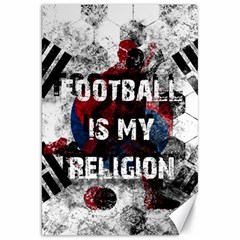 Football Is My Religion Canvas 20  X 30   by Valentinaart