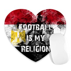 Football Is My Religion Heart Mousepads by Valentinaart