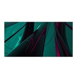 Abstract Green Purple Satin Wrap Front