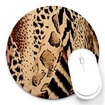 Animal Fabric Patterns Round Mousepads Front