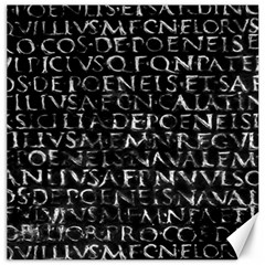 Antique Roman Typographic Pattern Canvas 12  X 12   by dflcprints