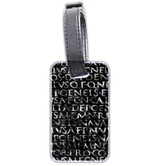 Antique Roman Typographic Pattern Luggage Tags (two Sides) by dflcprints