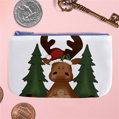 Christmas Moose Large Coin Purse by Sapixe