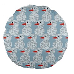 Christmas Wrapping Papers Large 18  Premium Flano Round Cushions by Sapixe