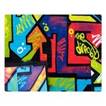 Urban Graffiti Movie Theme Productor Colorful Abstract arrows Double Sided Flano Blanket (Large)  80 x60  Blanket Front