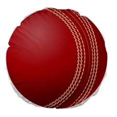 Cricket Ball Large 18  Premium Flano Round Cushions by Sapixe