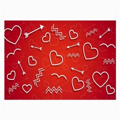 Background Valentine S Day Love Large Glasses Cloth by Nexatart