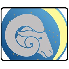 Ram Zodiac Sign Zodiac Moon Star Fleece Blanket (medium)  by Nexatart