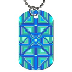 Grid Geometric Pattern Colorful Dog Tag (one Side) by Sapixe