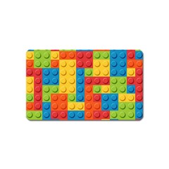 Lego Bricks Pattern Magnet (name Card) by Sapixe