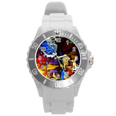 Balboa   Island On A Sand 2 Round Plastic Sport Watch (l) by bestdesignintheworld