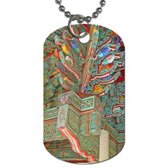 Traditional Korean Painted Paterns Dog Tag (one Side) by Sapixe