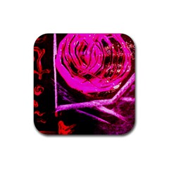 Calligraphy 2 Rubber Coaster (square)  by bestdesignintheworld