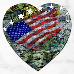 Usa United States Of America Images Independence Day Jigsaw Puzzle (heart) by Sapixe