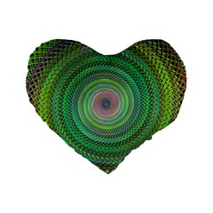 Wire Woven Vector Graphic Standard 16  Premium Flano Heart Shape Cushions by Sapixe