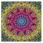 Background Fractals Surreal Design Large Satin Scarf (Square) Front