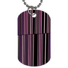 Shades Of Pink And Black Striped Pattern Dog Tag (one Side) by yoursparklingshop