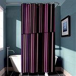 Shades of Pink and Black Striped Pattern Shower Curtain 36  x 72  (Stall)  Curtain(36 X72 ) - 33.26 x66.24  Curtain(36 X72 )