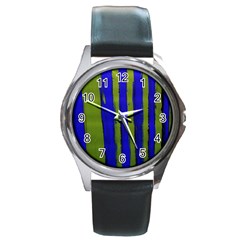 Stripes 4 Round Metal Watch by bestdesignintheworld