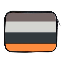 Orange Sand Charcoal Stripes Pattern Striped Elegant Apple Ipad 2/3/4 Zipper Cases by yoursparklingshop