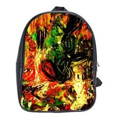 Sunset In A Desert Of Mexico School Bag (large) by bestdesignintheworld