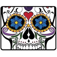 Cranium Sugar Skull Double Sided Fleece Blanket (medium)  by StarvingArtisan