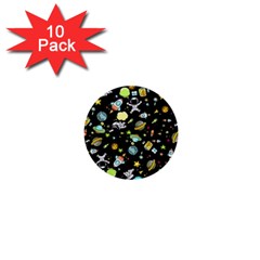 Space Pattern 1  Mini Buttons (10 Pack)  by Valentinaart