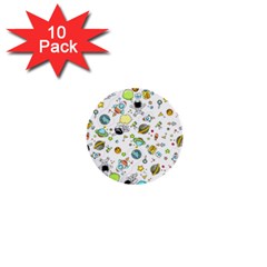 Space Pattern 1  Mini Buttons (10 Pack)  by Valentinaart