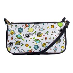 Space Pattern Shoulder Clutch Bags by Valentinaart