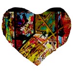 Absurd Theater In And Out Large 19  Premium Flano Heart Shape Cushions Front