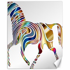 Horse Equine Psychedelic Abstract Canvas 11  X 14   by Simbadda