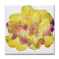 Yellow Rose Tile Coasters by aumaraspiritart