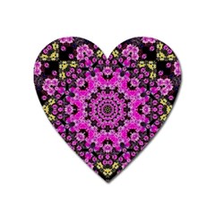 Namaste Decorative Flower Pattern Of Floral Heart Magnet by pepitasart