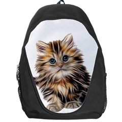 Kitten Mammal Animal Young Cat Backpack Bag by Simbadda