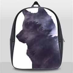 Grey Wolf  School Bag (xl) by StarvingArtisan