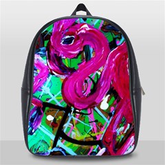 Flamingo   Child Of Dawn 2 School Bag (large) by bestdesignintheworld