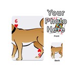 Dog Brown Pet Animal Tail Eskimo Playing Cards 54 (Mini)  Front - Heart6