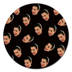 Crying Kim Kardashian Magnet 5  (round) by Valentinaart