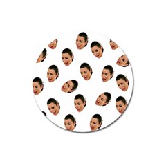 Crying Kim Kardashian Magnet 3  (round) by Valentinaart