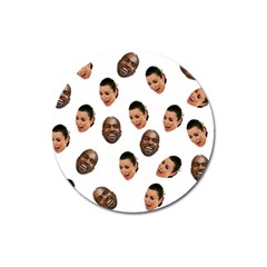 Crying Kim Kardashian Magnet 3  (round) by Valentinaart