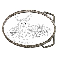 Coloring Picture Easter Easter Bunny Belt Buckles by Sapixe